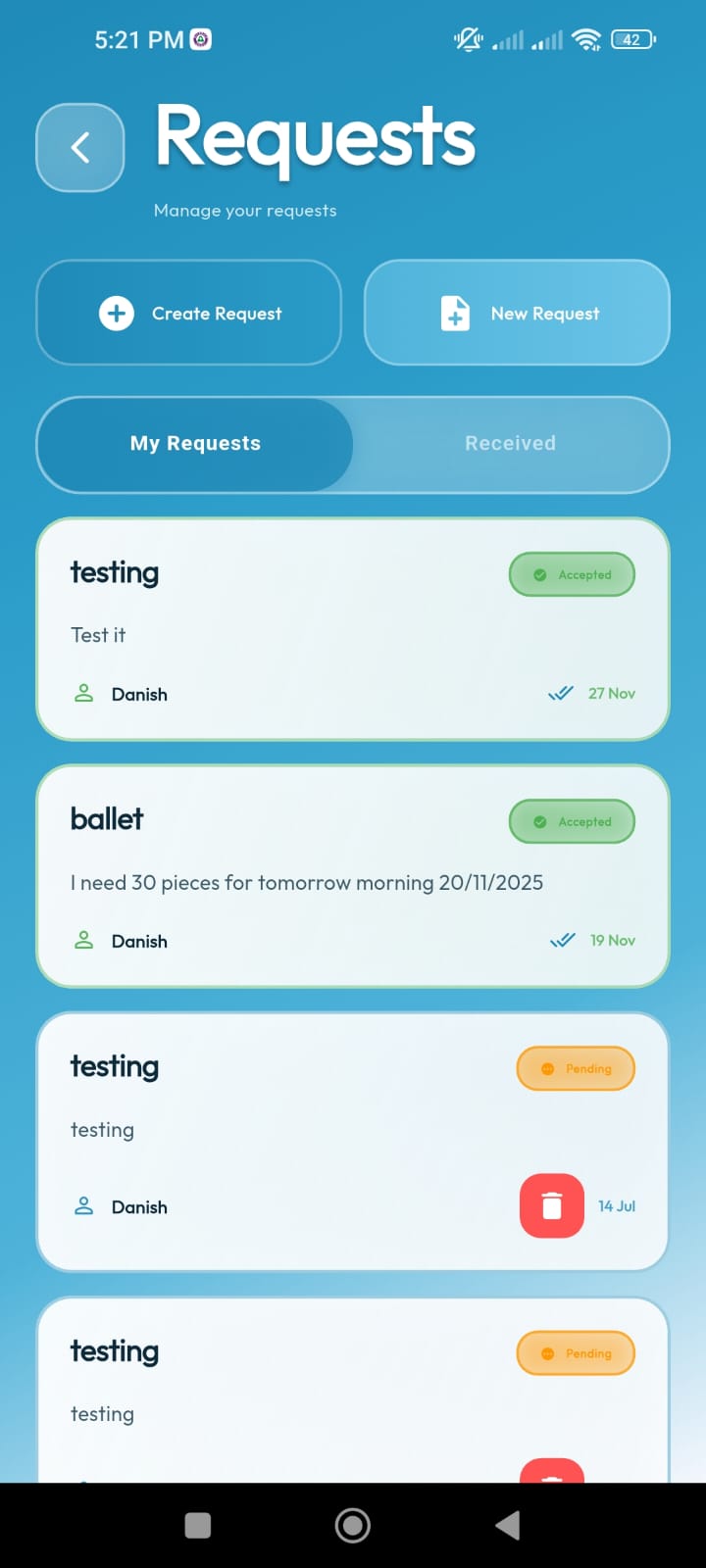RateOp mobile app screen 42